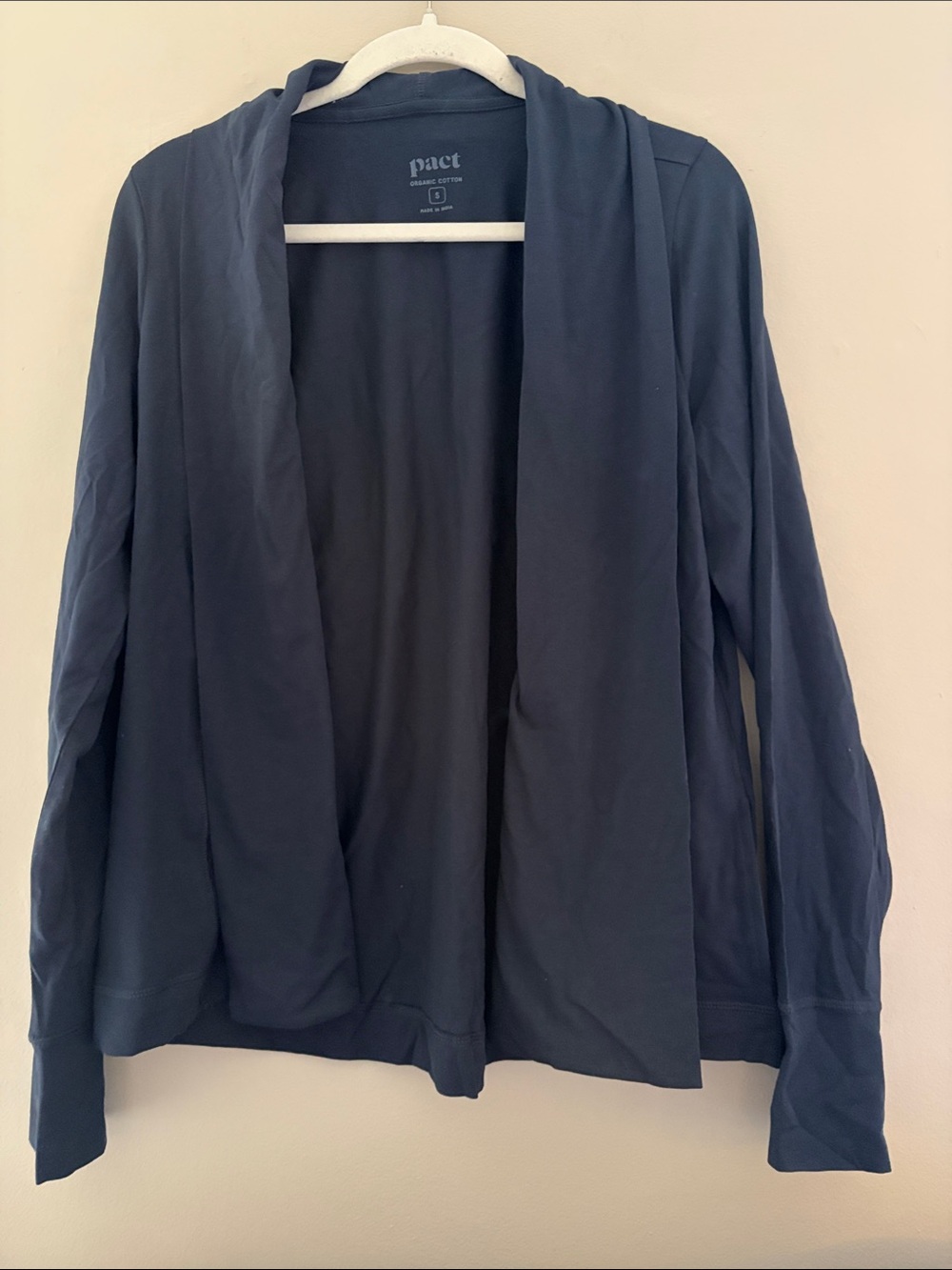 Pact Midnight Blue Luxe Essential Swing Cardigan S